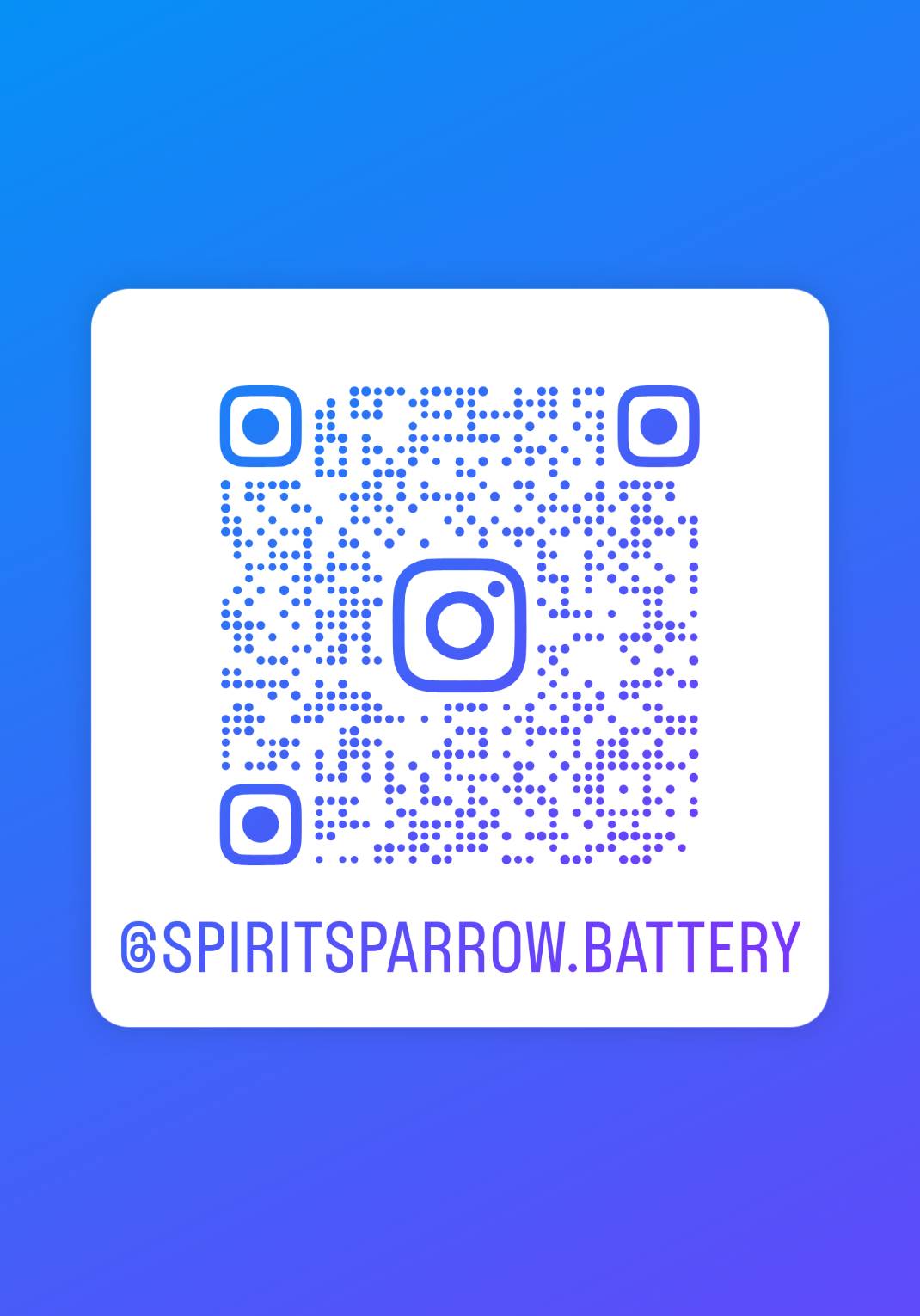 Instagram @spiritsparrow.battery QR Code(https://www.instagram.com/spiritsparrow.battery/)