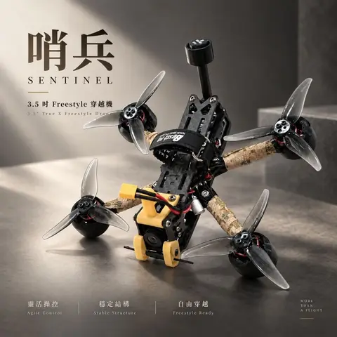 GOBU 哨兵 3.5吋 FPV穿越機 F722 AIO 40A 4500KV DJI O4 Wide O4 Pro（細節圖 1）