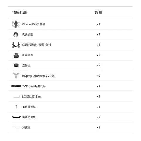 GEPRC 格普 Cinebot25 孤影 V2 O4 Pro 室內外航拍2.5寸穿越機 FPV（細節圖 7）