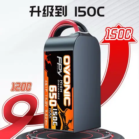 OVONIC 紅標 6S 1200mAh 150C XT60 穿越機電池 FPV高倍率鋰電池 花飛 競速 LiPo（細節圖 1）