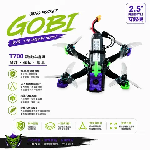 電翼動力 戈布 2.5吋 Freestyle 穿越機｜H415 AIO｜1103 8000KV｜DJI O4 Lite（細節圖 3）