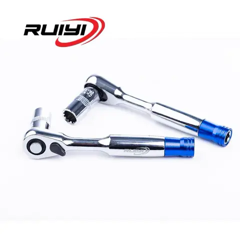 FPV 穿越機 卸槳扳手 8mm 套筒 棘輪扳手 RUIYI 芮翼 可拆式 1/4 六角 維修工具 槳葉 鎖槳（主圖）