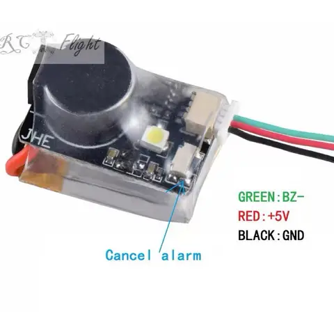 JHE42B FPV 蜂鳴器 BB響 斷電尋機器 110dB 超大音量 穿越機警報器 自帶電池 LED指示燈（細節圖 1）