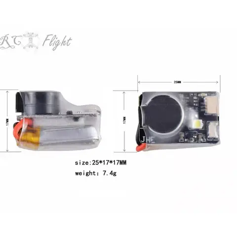 JHE42B FPV 蜂鳴器 BB響 斷電尋機器 110dB 超大音量 穿越機警報器 自帶電池 LED指示燈（細節圖 2）